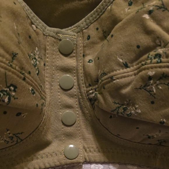 Floral Olive Green Women's Bra, NWOT, NEVER WORN - Picture 2 of 7